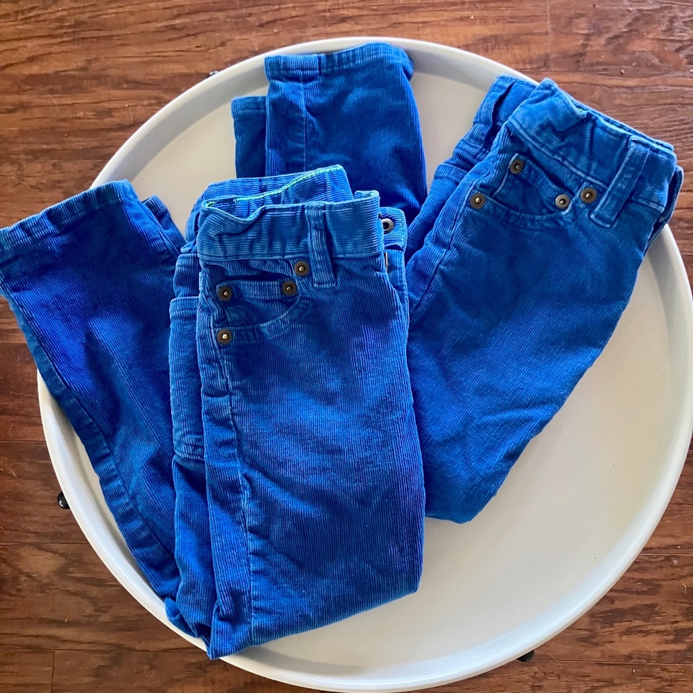 J. Crew Crewcuts Royal Blue Corduroy Pants Excellent Condition- 2 available.